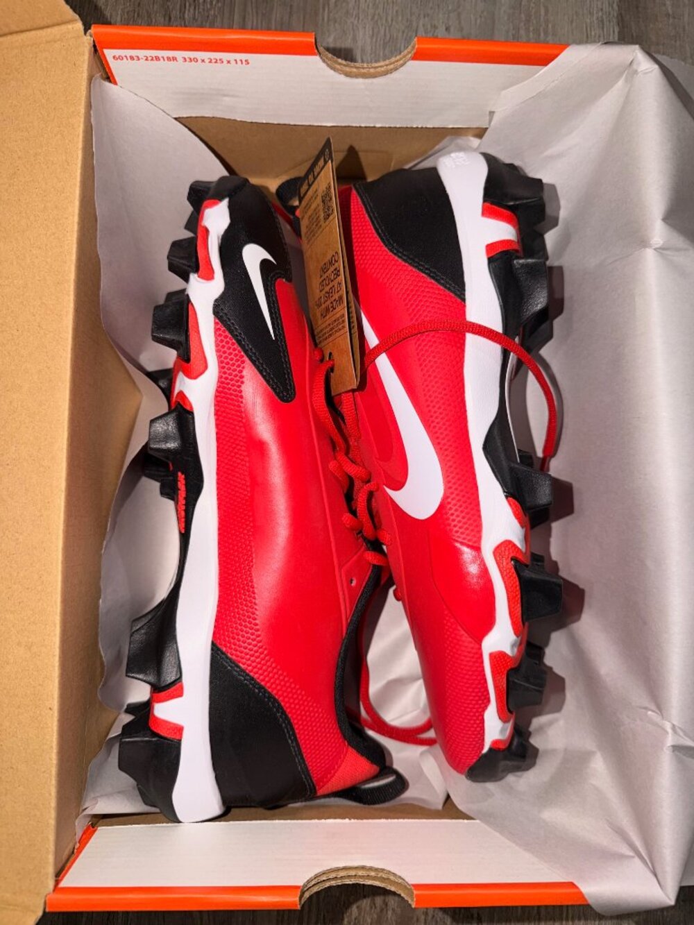 Nike Force Trout 9 Keystone University Red FB9728-600 Men's Baseball Cleats